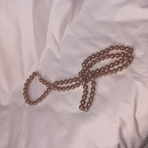 Vintage Gold Beaded 36" Necklace - EUC